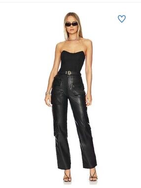 Superdown Stevie Sweetheart Bodysuit in Black Small Black